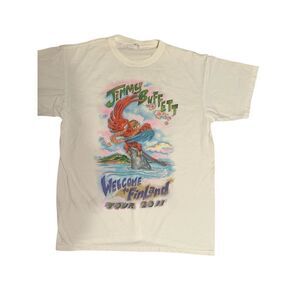 Anvil Knitwear Adult Large Jimmy Buffet Welcome to Finland 2011 Tour Parrot